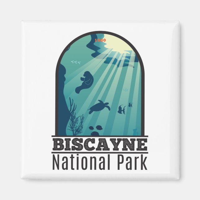 Biscayne National Park Florida Unterwasser Seefahr Magnet (Vorne)