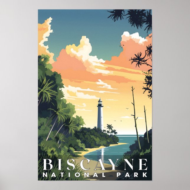 Biscayne Nationalpark Abstrakte Natur Poster (Vorne)