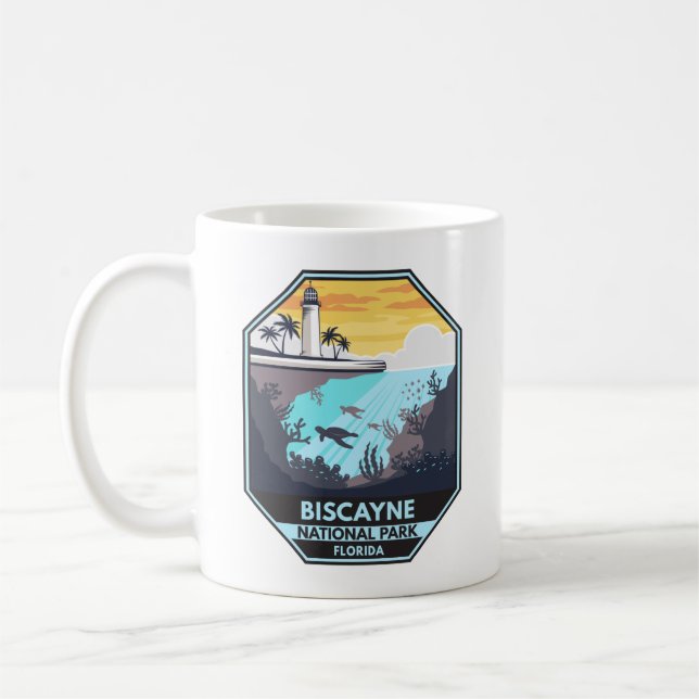Biscayne Nationalpark Florida Emblem Kaffeetasse (Links)