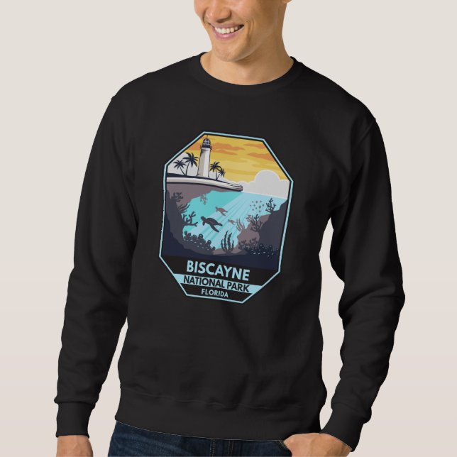 Biscayne Nationalpark Florida Emblem Sweatshirt (Vorderseite)