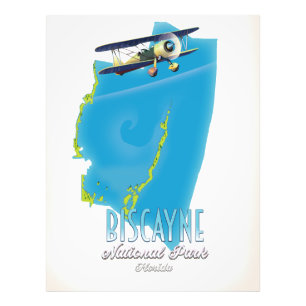 Biscayne Nationalpark Florida Karte Fotodruck