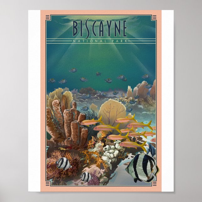 Biscayne Nationalpark Litho Artwork Poster (Vorne)