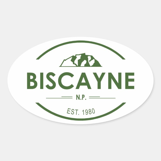 Biscayne-Nationalpark Ovaler Aufkleber (Vorderseite)