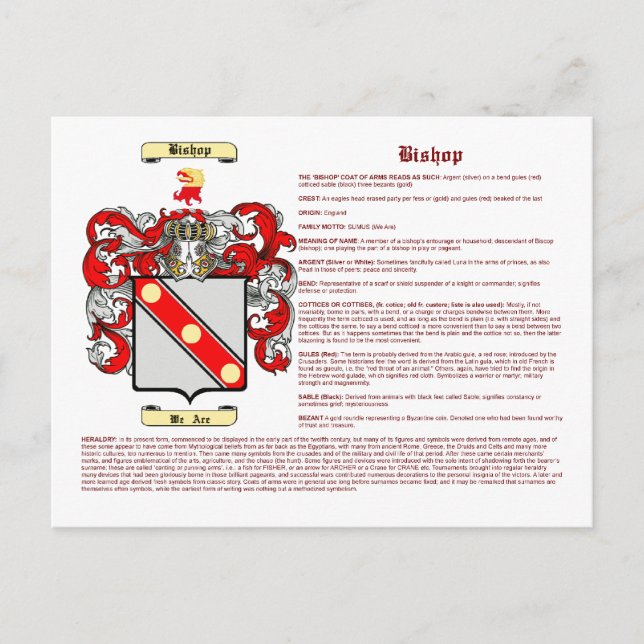 Bischof (Bedeutung) Postkarte (Vorderseite)
