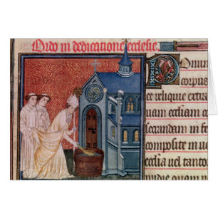 Bischof, der eine Kirche widmet