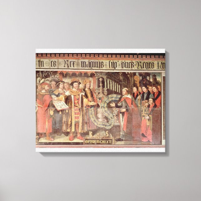 Bischof Robert Sherburne mit Henry VIII Leinwanddruck (Vorderseite)