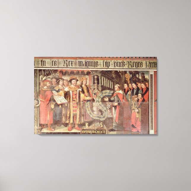 Bischof Robert Sherburne mit Henry VIII Leinwanddruck (Vorderseite)