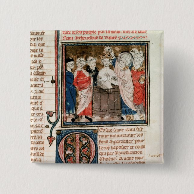 Bischof St. Remigius von Reims Button (Vorderseite)