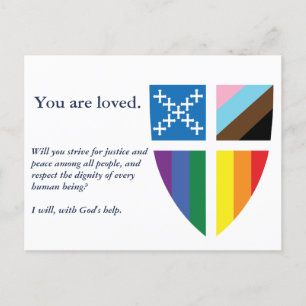 Bischöfliche Pride-Flaggen-Postkarte Postkarte