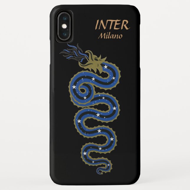 Biscione Nerazzurro, iPhone Case (schwarz) (Rückseite)