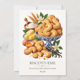 Biscotti Esse – Vintage italienisches Dessert Einladung