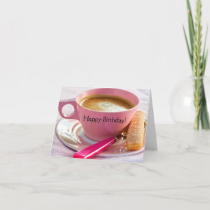 Biscotti et café Anniversaire Carte