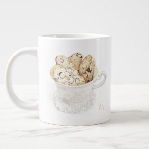 BISCOTTI Große weiße Tasse + Initiale