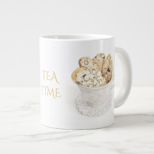 BISCOTTI "TEA TIME" Große weiße Tasse