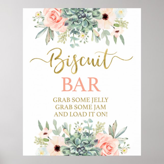 Biscuit-Bar-Sukkulationszeichen Poster (Vorne)