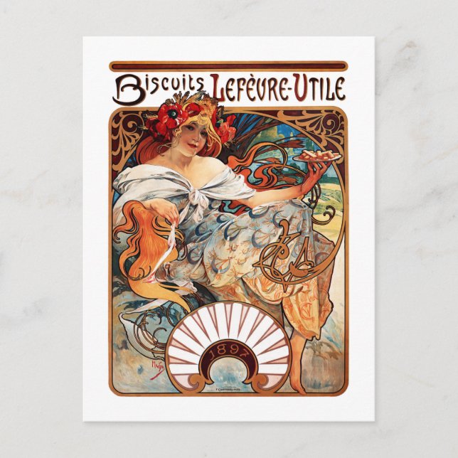 Biscuit, Mucha Postkarte (Vorderseite)