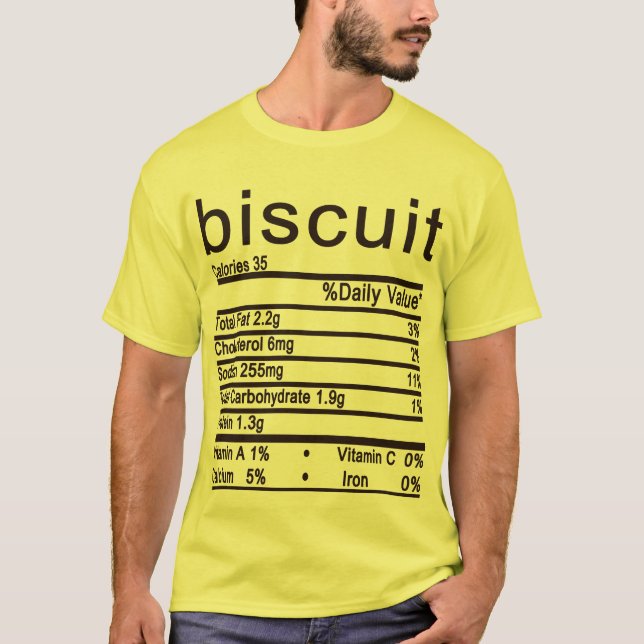 Biscuit Nutrition Facts Funny Erntedank T-Shirt (Vorderseite)