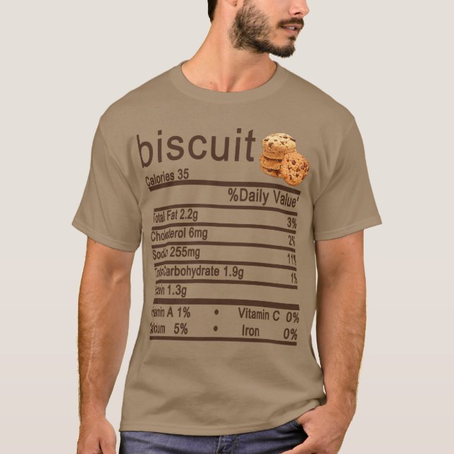 Biscuit Nutrition Facts Funny Erntedank T-Shirt (Vorderseite)