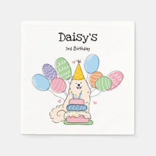 Biscuit Samoyed Hund Geburtstagsparty Paper Napkin Serviette