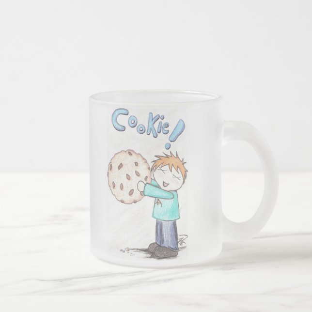 "BISCUIT !" Tasse en verre givré (Droit)