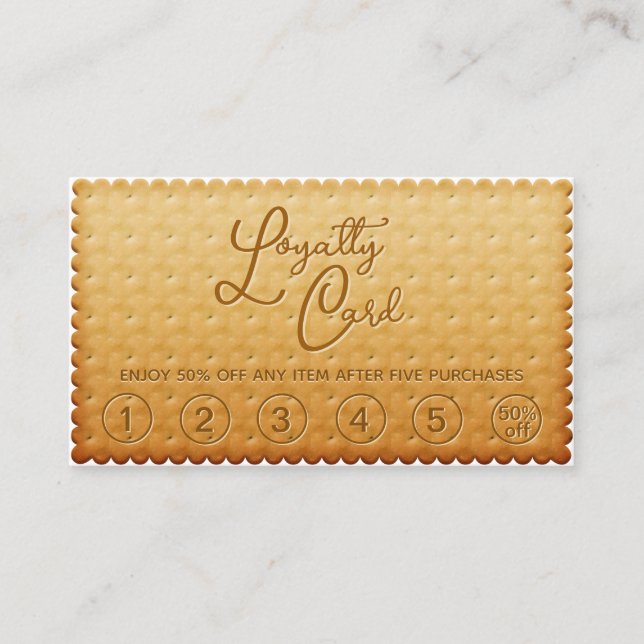 Biscuiterie fine délicieuse Carte de fidélité au b (Devant)
