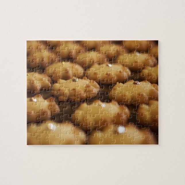 Biscuits avec le puzzle comestible d'or (Horizontal)