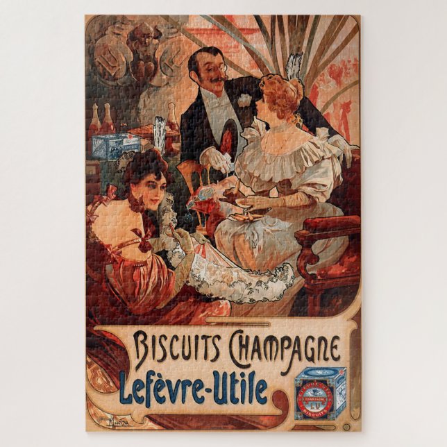 Biscuits Champagne-Lefèvre-Utile - Alphonse Mucha (Vertikal)