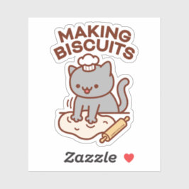 BISCUITS Funny Cat Sticker