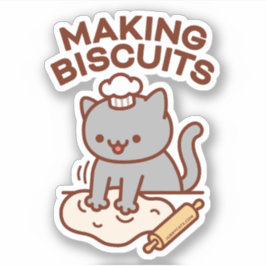 BISCUITS Funny Cat Sticker