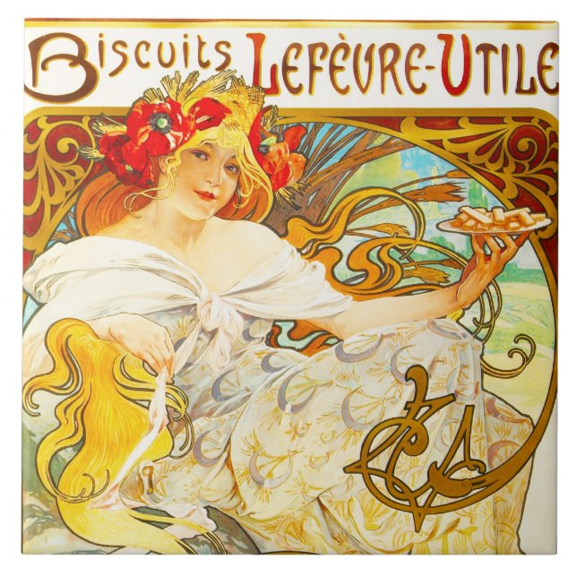 Biscuits Lefèvre-Utile - Große Keramikfliese (Vorderseite)