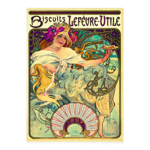 Biscuits Lefevre-Utile von Alphonse Mucha (1896) Fotodruck