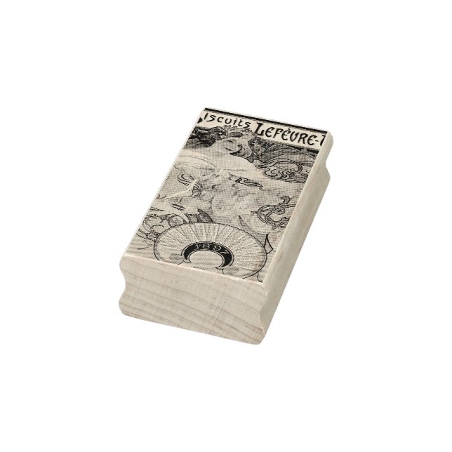 Biscuits Lefevre-Utile von Alphonse Mucha (1896) Gummistempel (Stempel)