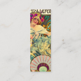 Biscuits Lefevre-Utile von Alphonse Mucha (1896) Mini Visitenkarte