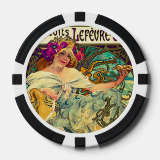 Biscuits Lefevre-Utile von Alphonse Mucha (1896) Pokerchips