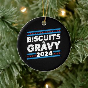 Biscuits und Soße 2024 Präsidentschaftswahl Keramik Ornament
