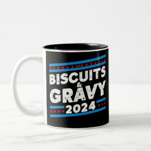 Biscuits und Soße 2024 Präsidentschaftswahl Zweifarbige Tasse
