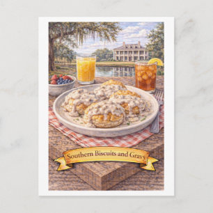 Biscuits und Soße (Amerikanische Food-Serie) Postkarte