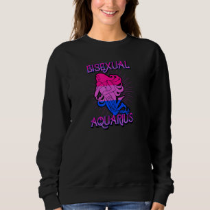 Bisexual Aquarius Zodiac Sign Birthday Horoscope L Sweatshirt