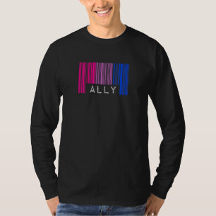 Bisexual Barcode Pride Ally Quee ästhetische Lgbtq T-Shirt
