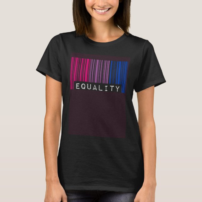 Bisexual Barcode Prix Equality Que Ästhetik LG T-Shirt (Vorderseite)