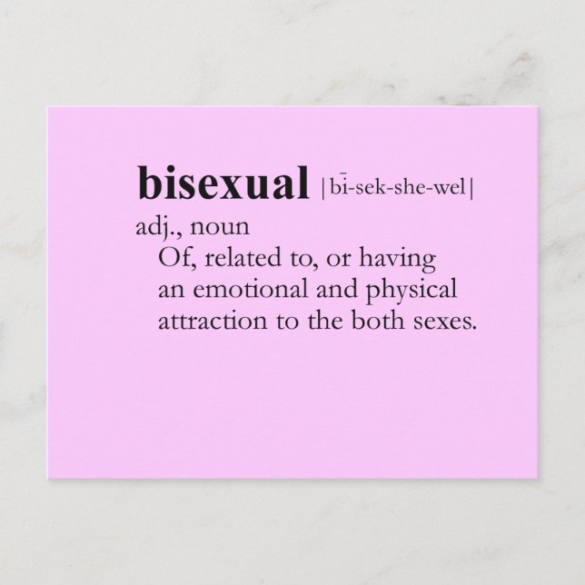 BISEXUAL (Begriffsbestimmung) Postkarte (Vorderseite)