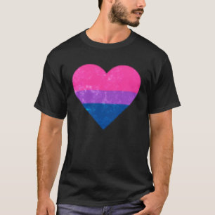 Bisexual-Bi-Herz-Minimalismus T-Shirt