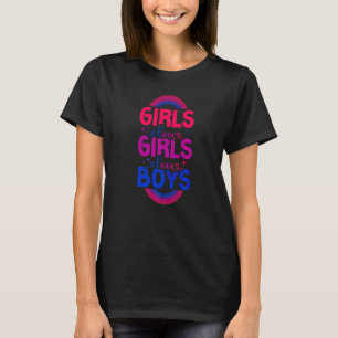 Bisexual Bi Pride Flag Girls Liebe Girls Liebe Boy T-Shirt