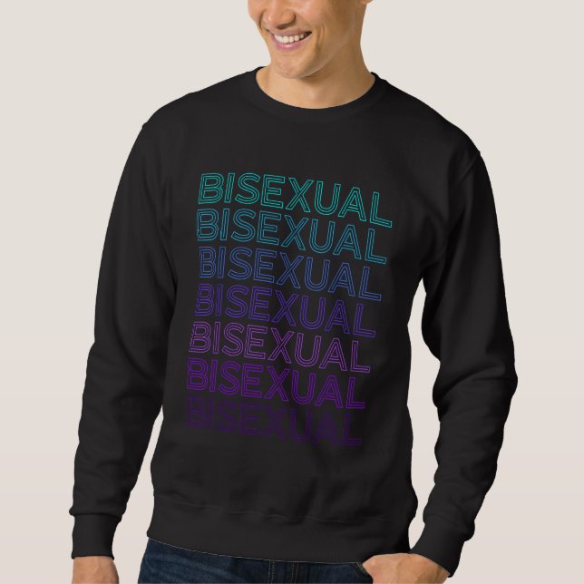Bisexual Bi Pride Retro Flag Sweatshirt (Vorderseite)