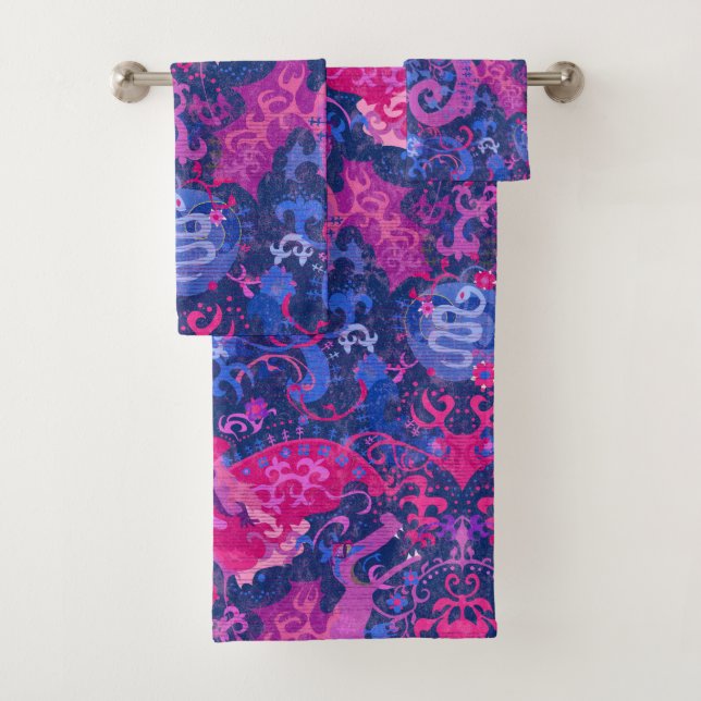 Bisexual Dragon Damask - Bi Pride Drapeau Couleurs (En situation)