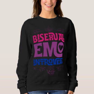 Bisexual Emo Introvert Pride Trendy Mystic Teen Go Sweatshirt
