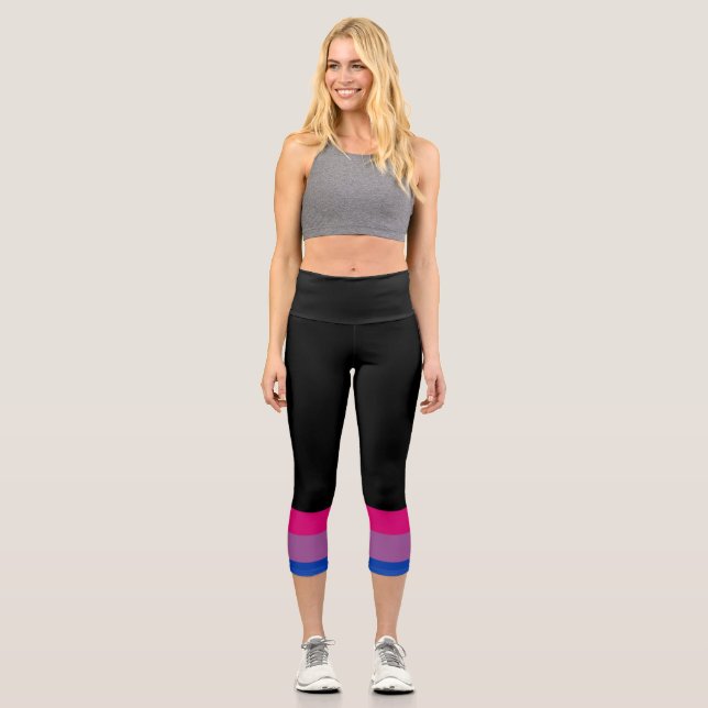 Bisexual Flag  Capri Leggings (Vorderseite)