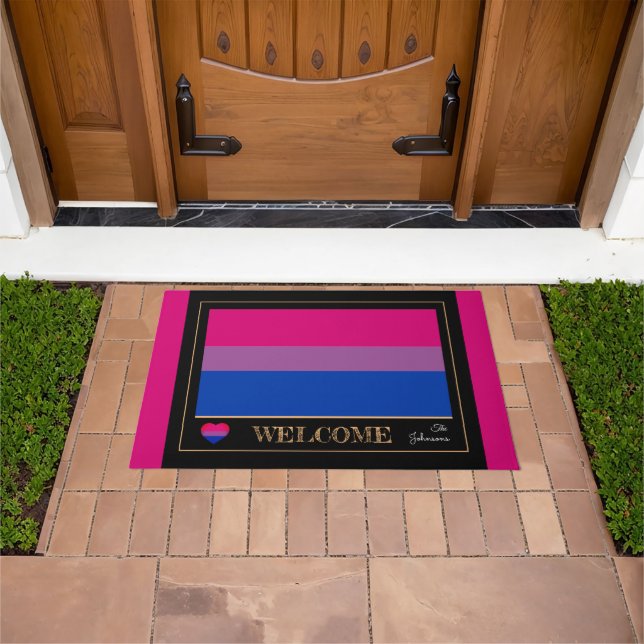 Bisexual Flag & Pride Community House mats / LGBT Fußmatte (Außenbereich)