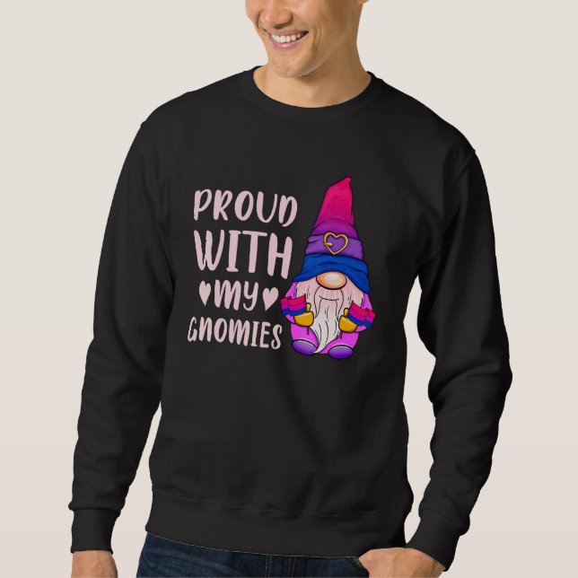 Bisexual Gnome LGBT Pride Bi Colors Sweatshirt (Vorderseite)