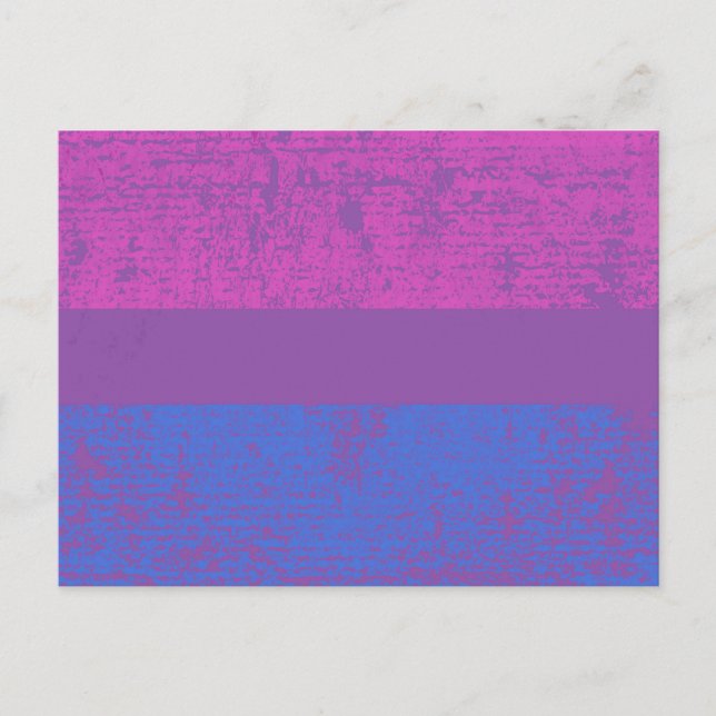 Bisexual Grunge Flag Colors Postkarte (Vorderseite)
